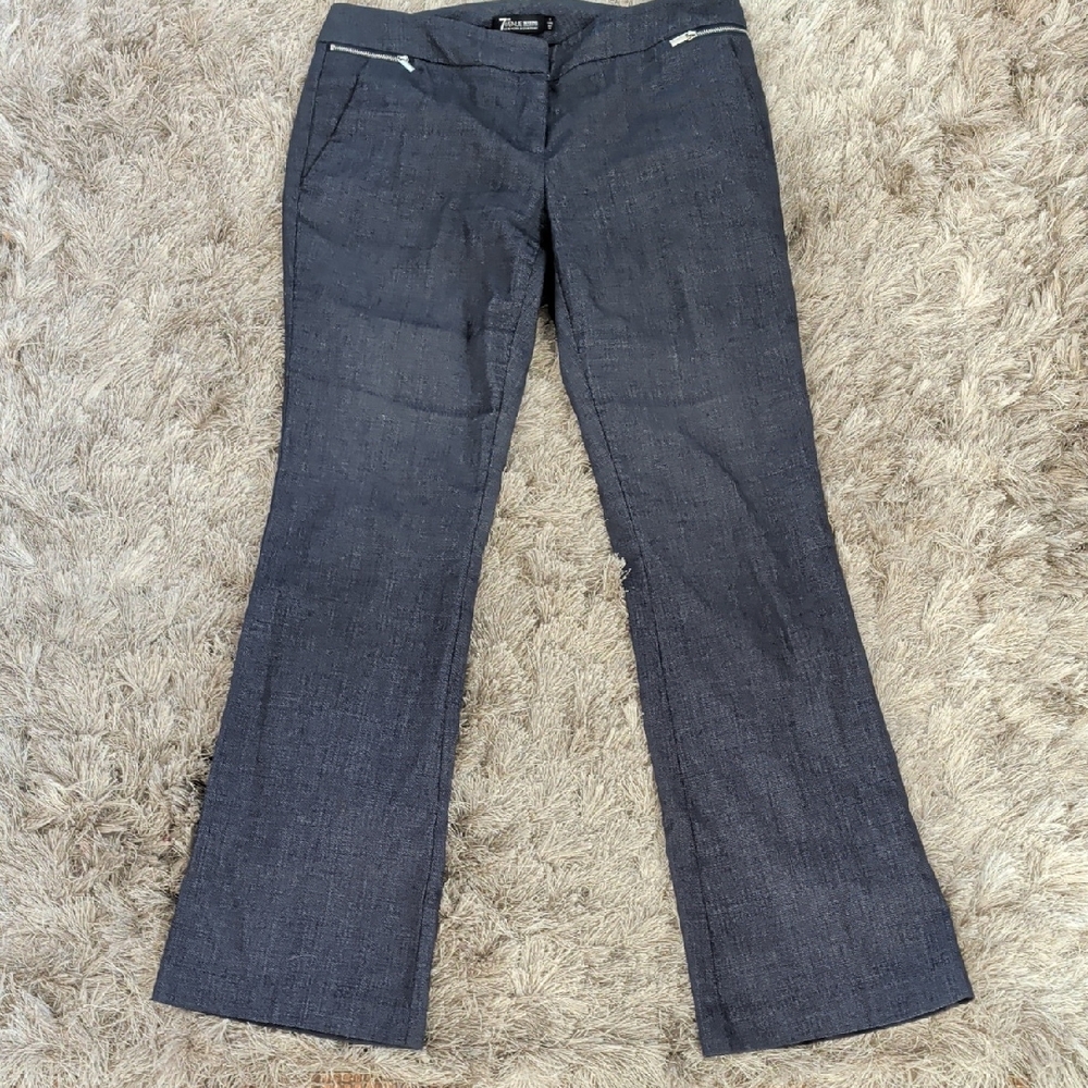 Blue Career Boot-Cut Slacks